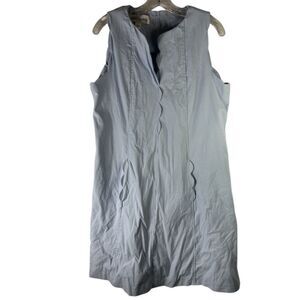 Gretchen Scott womans dress 12 sheath career casual everyday blue scalloped